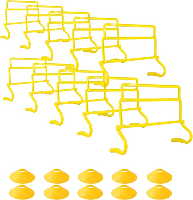 ASENVER 4 حواجز تدريب السرعة القابلة للتعديل في الارتفاع - معدات اللياقة البدنية وتدريب السرعة - Image 1